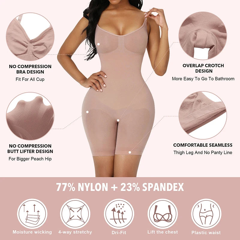 Seamless Bodysuit Compression Open Crotch Shapewear Women Push up Fajas Colombianas Corset Slimming Butt Lifter Full Body Shaper